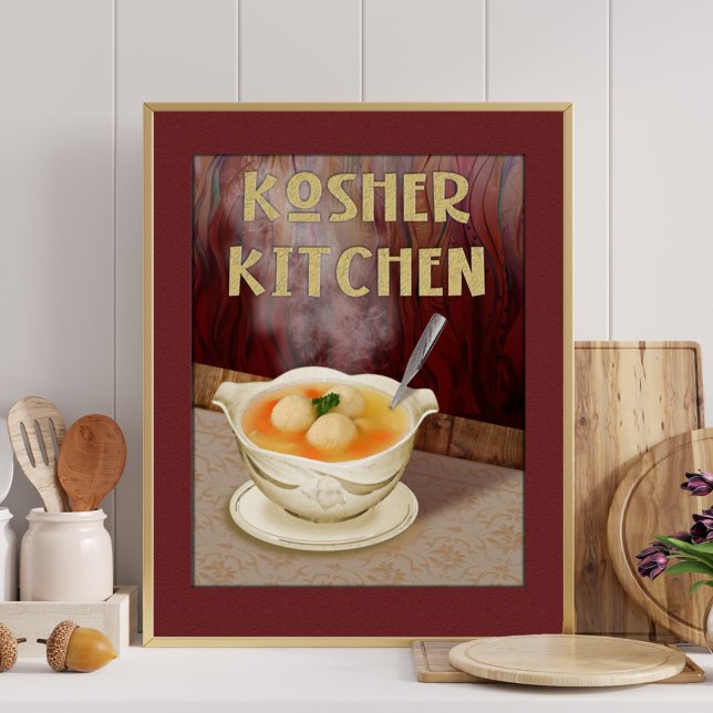 Kosher Kitchen Jewish Matzah Ball Soup Art Print (Creator Uploaded)