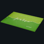 Kosher Kitchen Script Parve Green Cutting Board<br><div class="desc">Our Kosher Kitchen Parve - Green glass Cutting board is a beautiful way to keep things Kosher. Perfect for Kitchen or Dorm Room, Elegant Modern Clean lines. Space for your name or message- or delete the small words and keep it simple. Keeping kosher has never been so pretty. That was...</div>