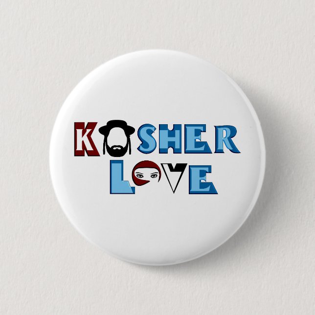 Kosher Love Pinback Button (Front)