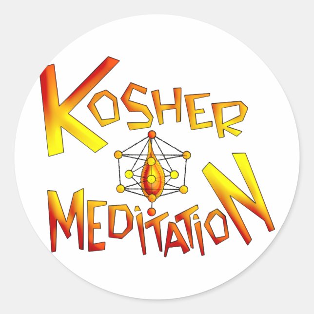 Kosher Meditation Classic Round Sticker (Front)