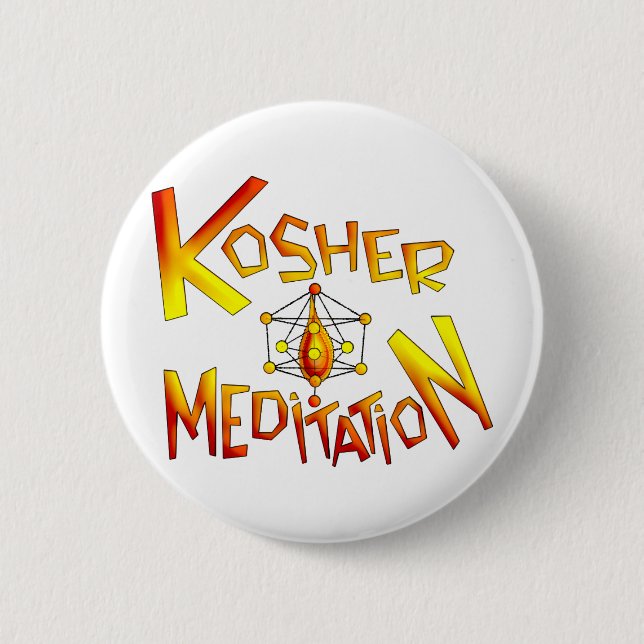 Kosher Meditation Pinback Button (Front)