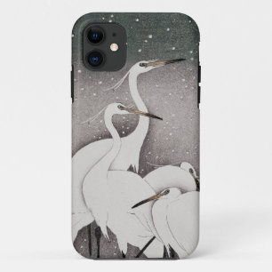 Koson Egrets in the Snow: Vintage Japanese iPhone 11 Case