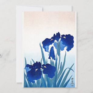 Koson - Iris Flowers, fine art painting Card