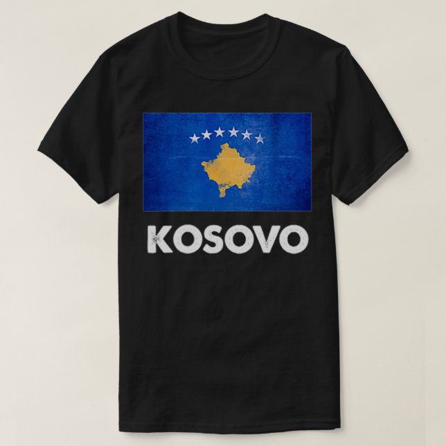 Kosovan Kosovo Flag  T-Shirt (Design Front)