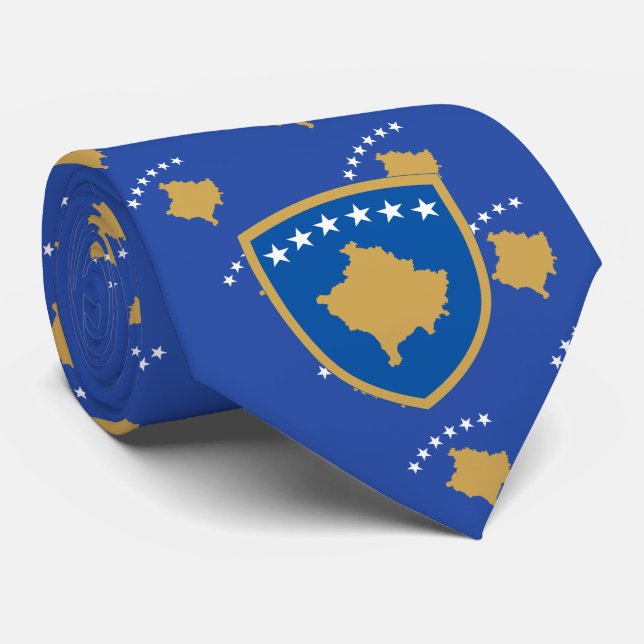 Kosovar Coat of Arms, Kosovo Neck Tie (Rolled)