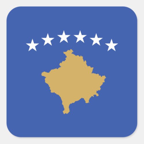 Kosovar Flag Flag of Kosovo Square Sticker