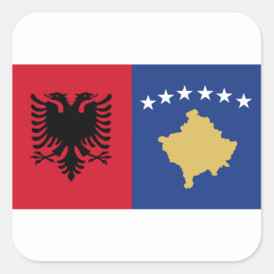 Albanien Kosovo Flagge' Sticker