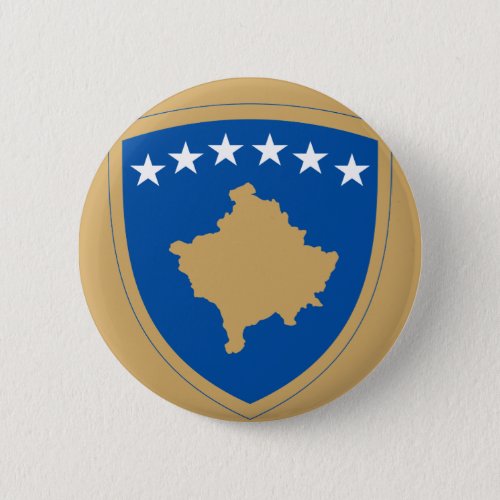 kosovo emblem pinback button