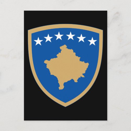 kosovo emblem postcard