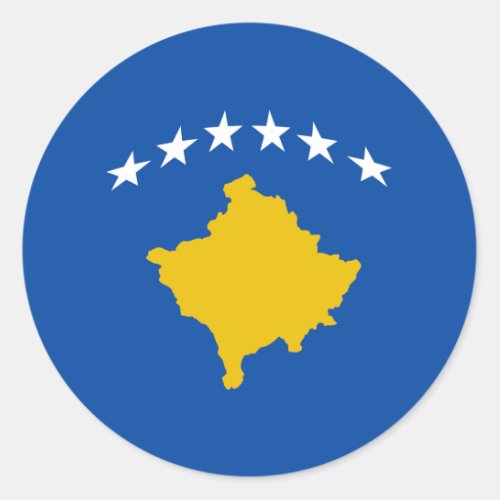 Kosovo Fisheye Flag Sticker