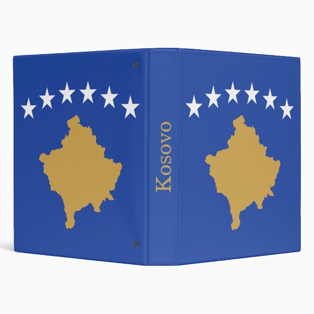 Kosovo Flag 3 Ring Binder (Background)
