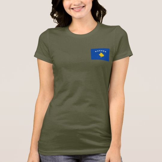 Kosovo Flag and Map dk T-Shirt