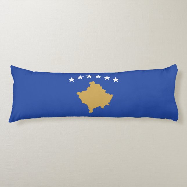 Kosovo Flag Body Pillow (Front)
