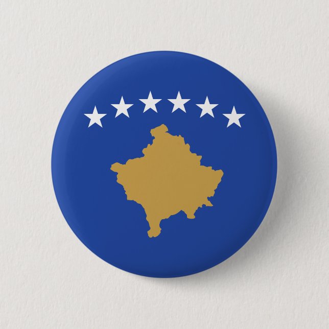Kosovo Flag Button (Front)