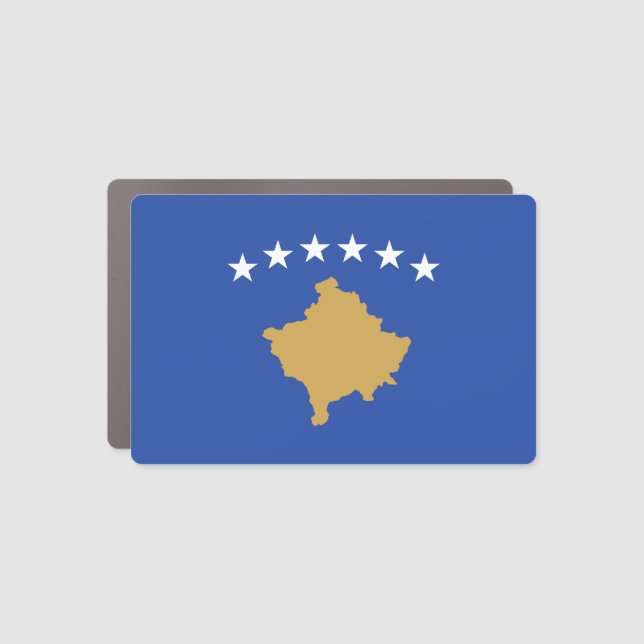 Kosovo Flag Car Magnet (Front)