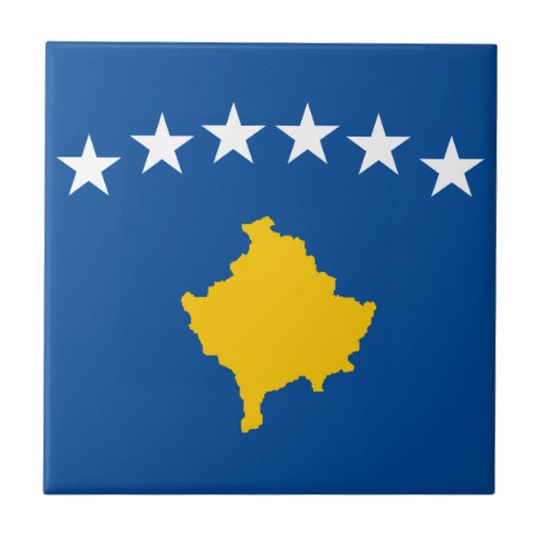 Kosovo Flag Ceramic Tile