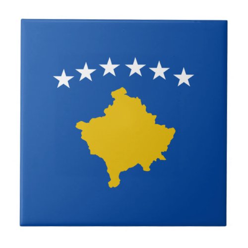 Kosovo Flag Ceramic Tile