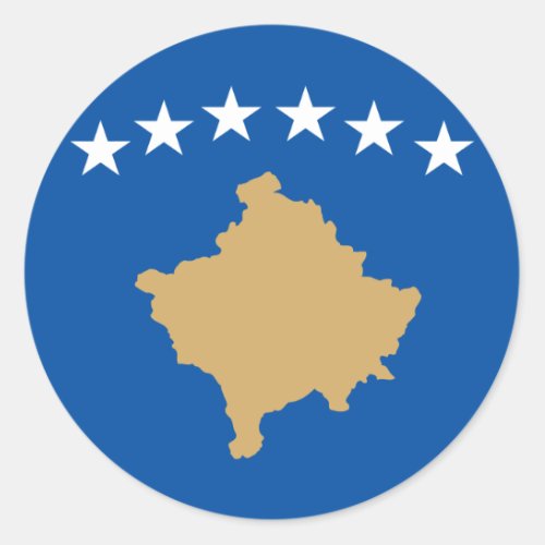 Kosovo Flag Classic Round Sticker