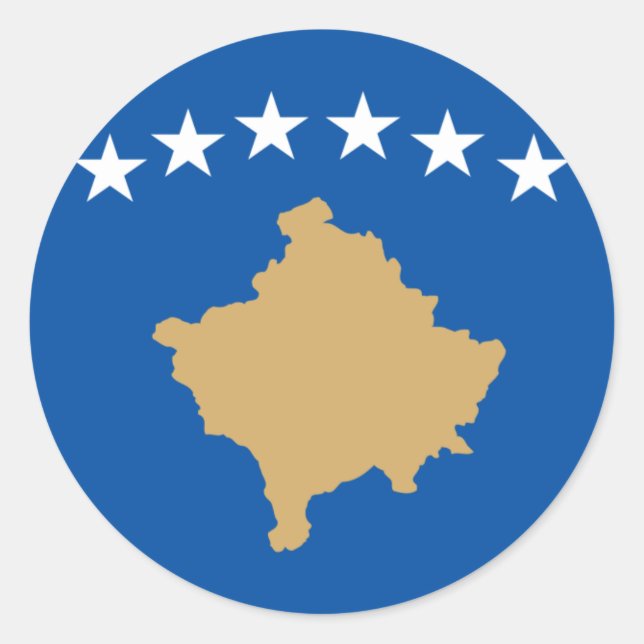 Kosovo Flag Classic Round Sticker (Front)