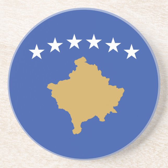 Kosovo Flag Coaster (Front)