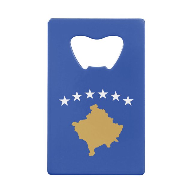 Kosovo Flag Credit Card Bottle Opener (Front)