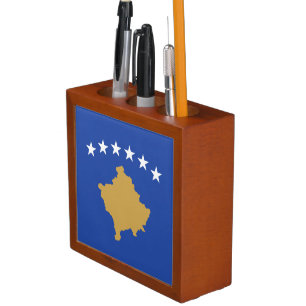Kosovo Flag Desk Organizer