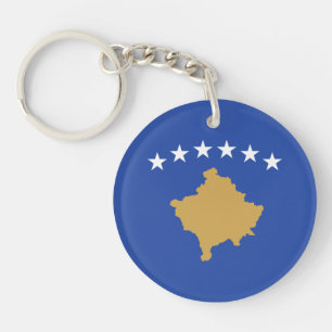Kosovo Flag Keychain
