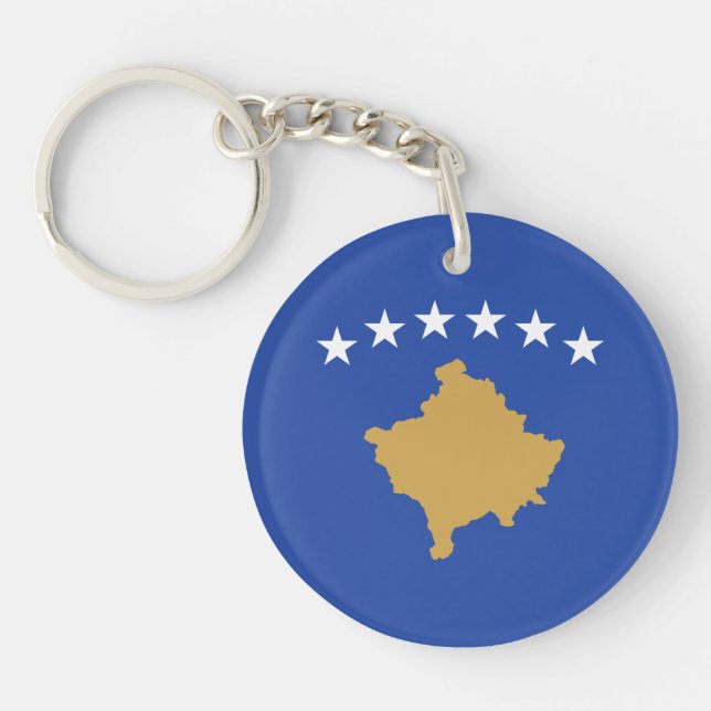 Kosovo Flag Keychain (Front)