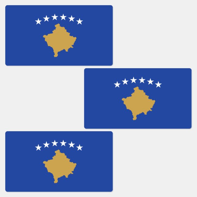 Kosovo Flag Labels (Group)