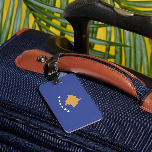 Kosovo flag luggage tag (Front Insitu 1)