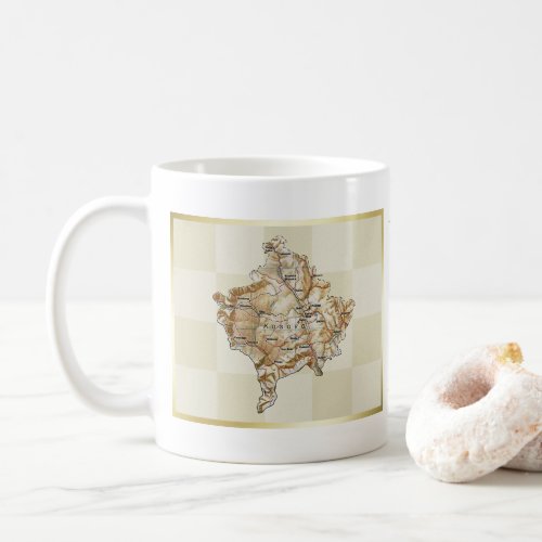 Kosovo Flag  Map Mug