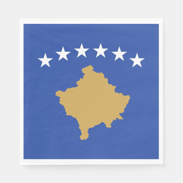 Kosovo Flag Napkins (Front)