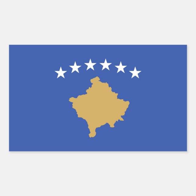 Kosovo Flag Rectangular Sticker (Front)