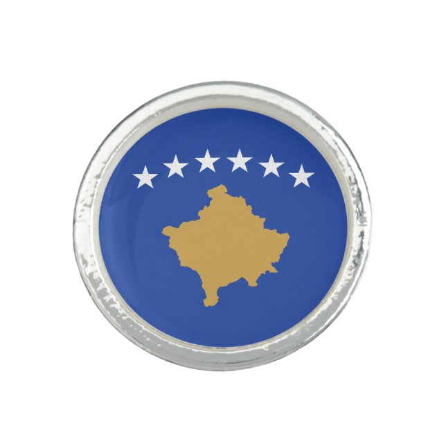 Kosovo Flag Ring (Front)