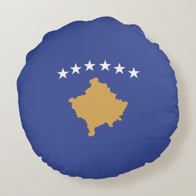 Kosovo flag round pillow (Back)