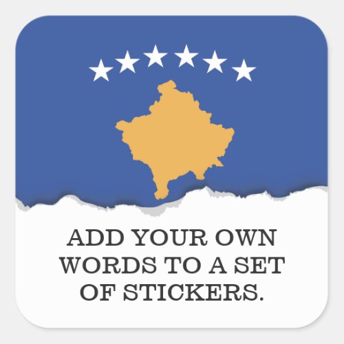 Kosovo Flag Square Sticker