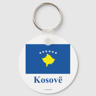Kosovo Flag with Name in Albanian Keychain