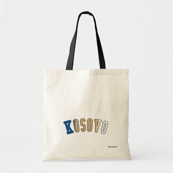 Kosovo in National Flag Colors Bag
