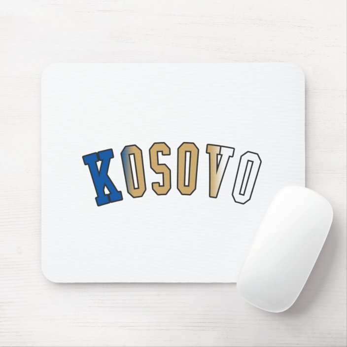 Kosovo in National Flag Colors Mouse Pad