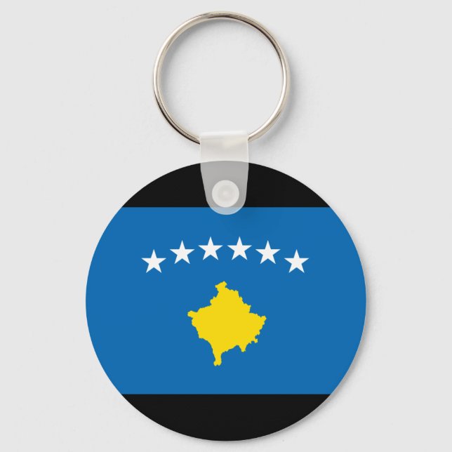 Kosovo Islands Flag Keychain (Front)