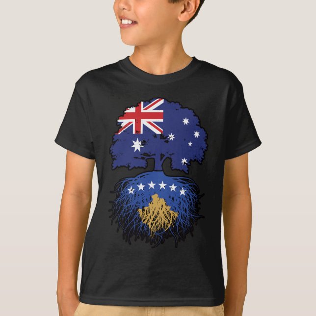 Kosovo Kosovar Australian Australia Tree Roots T-Shirt (Front)