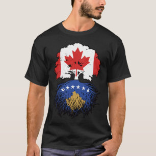 Kosovo Kosovar Canadian Canada Tree Roots Flag T-Shirt