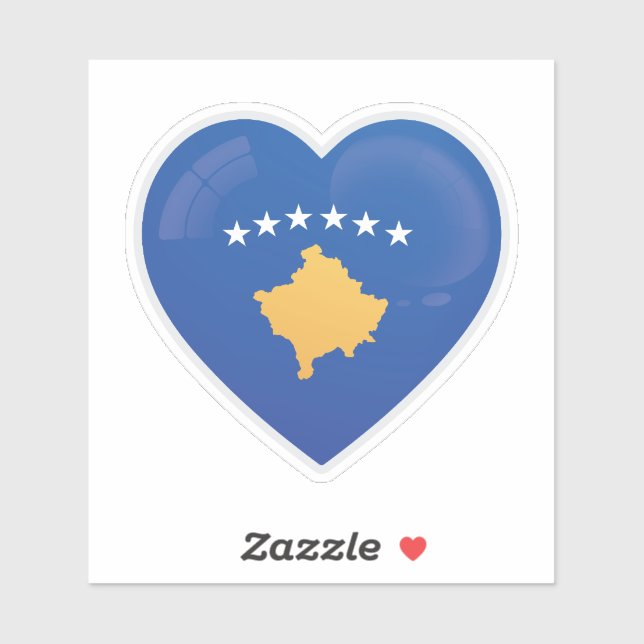 Kosovo Love Flag  Sticker (Sheet)