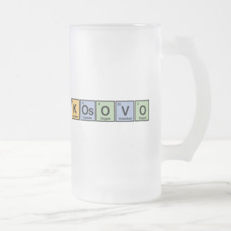 Kosovo made of Elements Frosted Glass Beer Mug
