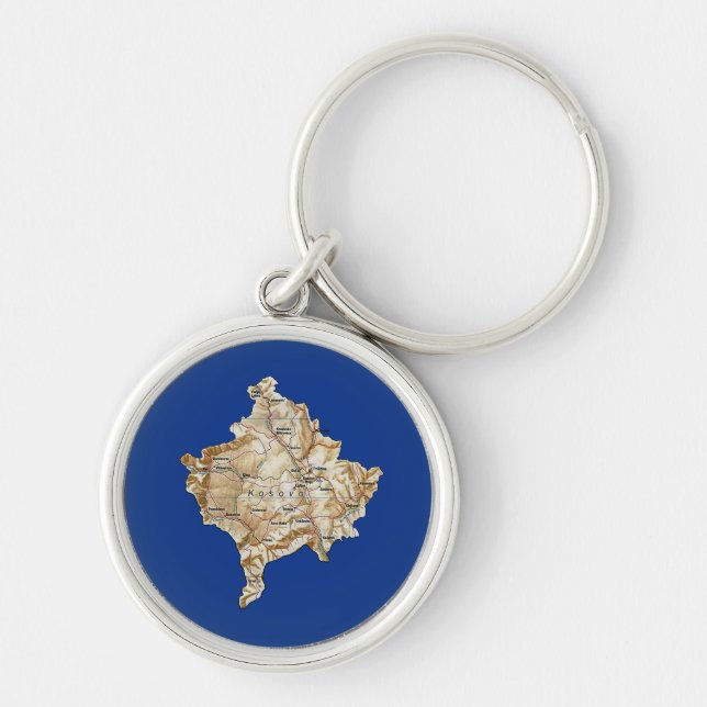 Kosovo Map Keychain (Front)