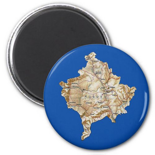 Kosovo Map Magnet