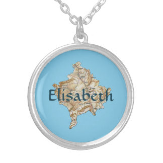 Kosovo Map + Name Necklace
