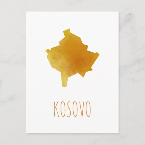 Kosovo Map Postcard