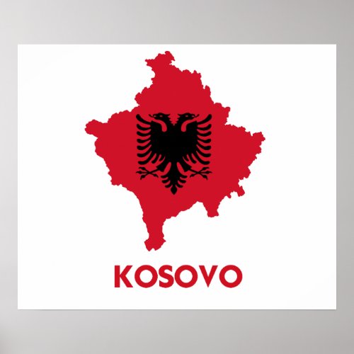 KOSOVO MAP POSTER