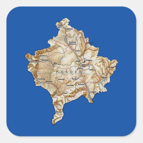 Kosovo Map Sticker